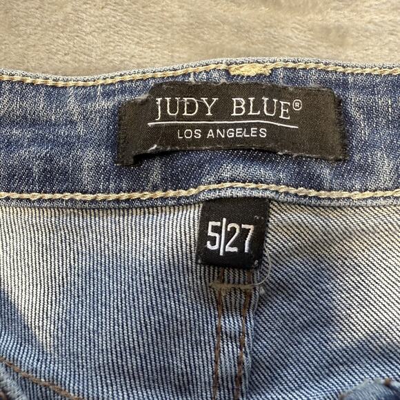 Judy Blue High Rise Straight Jeans Distressed Light Wash Women’s 5/27 JB88785 MD - Picture 6 of 13